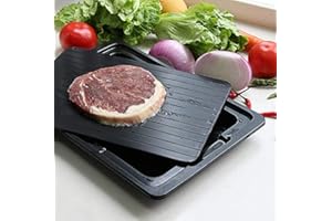 MoYouno Fast Defrosting Tray, Defrosting plate,Defrost Plate Thaws, Aluminum Defrost Board Rapid Thawing Plate Fast Defrosting of Frozen Food, Meat, Chicken(295 x 205 x 2mm)