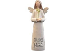 CWI GIFTS Angel Figurine Gift You Never Outgrow Your Nana Guardian Angel Sentimental, 2 x 5 Inch, Pink