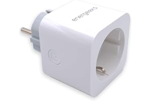 Energeeks - Enchufe WiFi Inteligente - Medidor de Consumo Integrado - Tipo Schuko - 2,4 Ghz - 16A/3680W - 240V/60Hz - Control por App Móvil - Comandos de Voz - Compatible con Alexa y Google