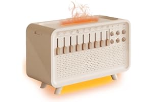 SGZIOO Humidificador con Ruido Blanco, White Noise Machine, Maquina Ruido Blanco con 8 Ruidos Blancos Ajustables, Luz y Altavoz Bluetooth, Sonidos para Dormir para Bebe Niños y Adultos