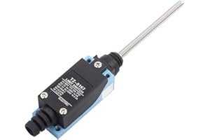 Oumefar Waterproof Flexible Coil Spring Rod Momentary Limit Switch Cat Whisker Flexible Coil 1NC 1NO Electrical Whisker Spring Momentary Micro Limit Switch(BM-8167)