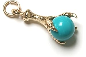 Peninsula Jewellery 9ct Gold Turquoise ball and Claw charm Pendant without chain