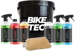 DETAILEDONLINE BikeTec Motorbike Cleaning Kit Cleaner Shampoo Wax Polish bike care Wash mitt