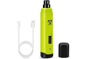 Casfuy Lima Unghie Cani - Tagliaunghie per Cani Elettrico Ricaricabile Silenziose con Vibrazioni Ridotte a 2 velocità Professionale per Cani e Gatti di Taglia Piccola Media e Grande