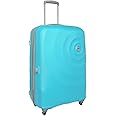 Skybags Mint 79Cms Large Check-in Polycarbonate Hardsided 4 Smooth Wheels Speed_Wheel Trolley 8 Wheel Suitcase, Turquoise (Blue), 80 Centimeters