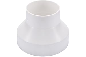 Réducteur droit de conduits d'adaptateur pour extracteur d'air Hon&Guan, blanc