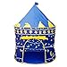 Produktbild Trada Kinder Schloss Spiel Zelt, Prinzessin Kinder Zelt Spiel Haus Ball Pool Zelt Baby Kriechen Spielzeug Haus Jurte Teepee Zelt Indoor Outdoor Garten Strand Spielzeug Spielhaus (Blau)