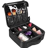 Bolsa de maquillaje multifuncional --- esta bolsa de maquillaje no solo puede guardar sus cosméticos, sino también joyas, accesorios electrónicos, cámaras, aceites esenciales, artículos de tocador, kit de afeitado, objetos valiosos, etc.