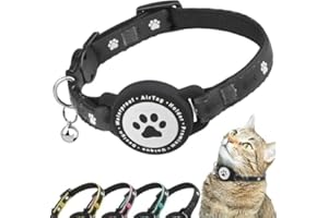 JIARUI Breakaway obroża dla kotów, odblaskowa obroża dla kota z uchwytem na znacznik i dzwonkiem, wygodna wyściółka, regulowana, trwała, pasuje dla dziewcząt, chłopców i kotów