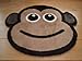 Cheeky Monkey Non Slip Machine Washable Sheepskin Style Kids Rug. Size 77cm x 77cm