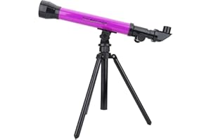 Garsent Télescope Enfants, Jouet Éducatif Téléscope Monoculair Astronomique Enfants avec Trépied Télescope Astronomique Espace pour Enfants Débutants.(Violet)