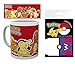 Produktbild Set: Pokemon, Feuer Typen, Flemmli, Feurigel, Glumanda, Floink, Panflam, Fynx Foto-Tasse Kaffeetasse (9x8 cm) Inklusive 1 Pokemon EC-Kartenhülle Kartenetui Für Fans Und Sammler (10x7 cm)