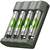 GP B441 USB Battery Charger Set of 4 950mAh AAA Slim Batteries