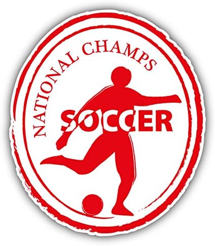 Soccer Retro Passport Stamp Car Decor Vinyl Sticker 10 X 12 cm