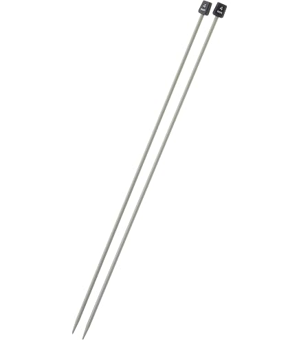 Ferri Da Maglia Prym In Alluminio - 40 Cm, 3.50 Mm, Grigio Perla, Perfetti Per Maglieria