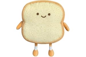 NatureMan Poduszka tostowa, zabawna pluszowa poduszka w kształcie chleba, mała, urocza, wypchana, pluszowa poduszka na sofę, dekoracja sypialni dla dzieci i dorosłych (złota)