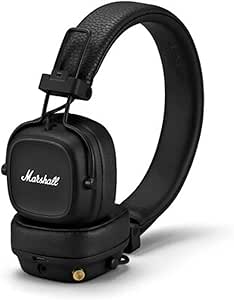 Marshall Major IV Foldable Bluetooth Over Ear Headphones, Wireless - Black