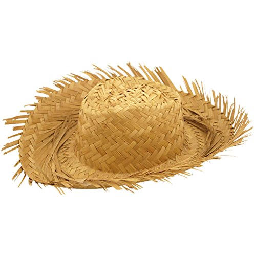 Islander Fashions Mens M?le Paille Beachcomber Chapeau Gents Hawa?en Fantaisie Curl Jusqu'? Bords Chapeau Accessoire