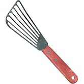 La Cuisine Stainless Steel Beveled Edge Slotted Turner for Fish, Egg, Pancake, Chips, 16cm Blade, Size 11"