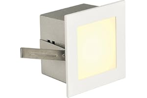 SLV LED Einbauleuchte Frame Basic | Wand- und Deckenleuchte zum Einbau | Eckig, Weiß, 3000K Warmweiß | Stilvolle Wandleuchte, Einbau-Strahler LED Treppen-Beleuchtung, Stufen-Licht, Treppenlicht