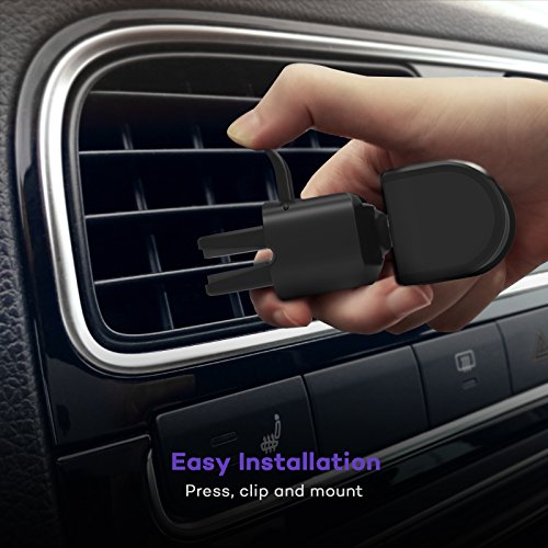 Supporto Auto Smartphone VAVA, Porta Cellulare Auto per Presa d'Aria con Clip Rivestite di Silicone, Pulsante di Rilascio per Uso con Una Sola Mano, Compatibile con Telefono Android / IOS / Windows