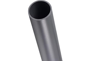 TA-VIGOR 36mm ID 40mm OD PVC Rigid Round Pipe, 0.35M Length Plastic Tube, High Impact Straight Duct Channel for DIY Decoration, Water Cooling System, Fish Tank, Decoration, Cable Sleeve, Light Grey