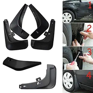 SIMMY TRADERS Car Mud Flap Fit for, Foot Steps for Chevrolet Beat All Models - Set of 4 Pieces