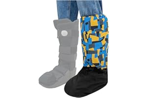 Mybow Walking Boot Cover Medical Fracture Cast Cover Orthopedic Walking Boot for Broken Ankle Tall Waterproof Foot Cover Outdoor Protector (Colorful)
