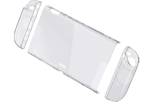 Savage Raven by Skull & Co. Split Case for Nintendo Switch: Dockable Protective Cover with Soft TPU Grip for Joy-Con, twarda obudowa z poliwęglanu do konsoli - Crystal Clear