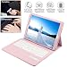 Produktbild iPad Pro 10.5 Keyboard Hülle Case QWERTY-Layout, Wineecy Smart Folio Case Bluetooth Keyboard Case Cover with Auto Sleep/Wake for Apple iPad Pro 10.5 2017 Released. (Pink)