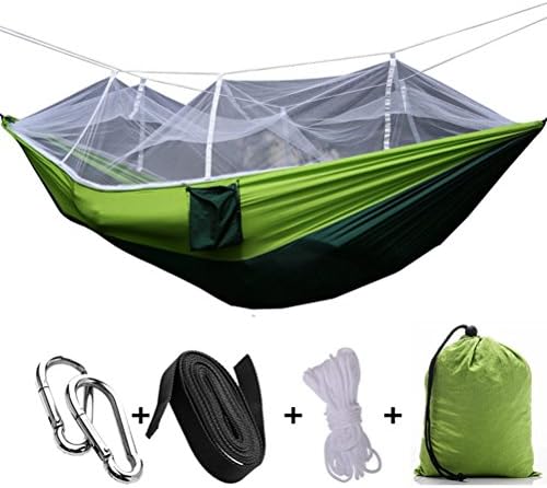 AOAO New Mosquito Net Outdoor Hammock Parachute Cloth Outdoor Camping Hammock Portable Multi-Function Hammock Backpack Travel Beach Single Double Outdoor Camping Hammock 275 * 140Cm