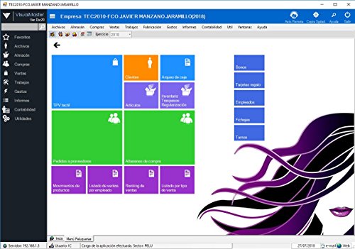 Software de Gesti  n TPV VisualMaster Peluquer  a y Est  tica Licencia B  sica Perpetua