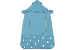 SONARIN Universale All Seasons Copertura per Marsupio,Copertina,mantello per l'inverno caldo,Sacco imbottito,antivento,Impermeabile,Cappello Staccabile(Verde)