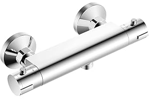 YOOZENA Shower Mixer, Brass Shower Mixer,38° Thermostatic Shower Mixer for Bathroom, Thermostatic Shower Mixer bar,Hot Cold Water Shower Mixer Tap,Chrome