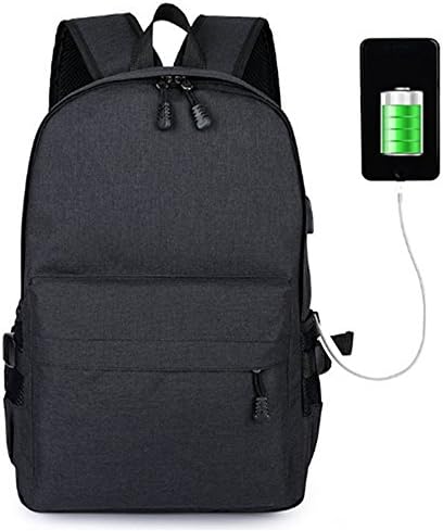 TOPSTORE01 School Rucksacks 15.6 Inch Backpacks With USB Charging Port Anti Theft Bags for Men Women Travel/College/Hiking/Business/Climbing (Black)