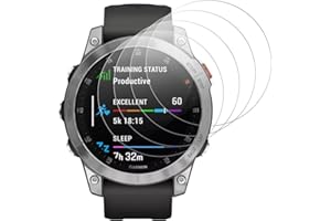 Beukei Pellicola Protettiva per Garmin EPIX 47mm, 4 pezzi Protective Glass,copertura totale curva 3D, [Senza Bolle][Anti-Graffio] [Durezza 9H ] Vetro