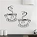 Produktbild wandaufkleber 3d Wandtattoo Wohnzimmer Kaffeetasse Cafe Tea Art Decal Küche Restaurant Pub Dekor für lebendes Restaurant Drink Shop Coffee Shop