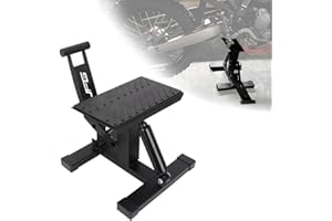 JFG RACING Motocross Ständer,Motorrad Lift Jack Hebetisch Höhenverstellbarer Hebeständer Stahl Wide Deck Hydraulischer Motorrad Ständer für Pitbike E-Bike Enduro Supermoto-Schwarz