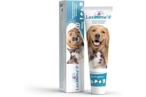 LAXATONE Plus - Complément Alimentaire pour Chiens et Chats - Pâte orale appétente - Fibres et sorbitol - Boules de Poils - Transit intestinal