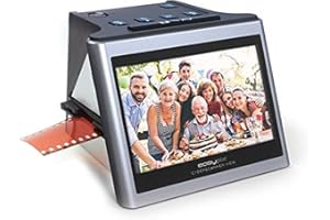 Easypix 'Cyberscanner View' 3 in 1 Dia- & Film-Scanner mit 14 MP Sensor, einfache Handhabung, 12,7 cm (5 Zoll) Display, bis 22 MP Auflösung, Schwarz/Silber