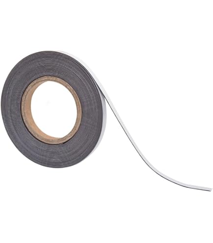 Scotch Blanc Bande Magnétique Adhésive 9m X 18mm - Pour Photos/cartes Sur Frigo - Découpable à Volonté Bande Magnétique Pour Autocollant