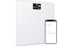 ‎WITHINGS Withings Body — WIFI-verbundene Waage mit Gewichts- und BMI-Tracking, digitale Personenwaage mit App-Synchronisierung über Bluetooth oder WIFI, Weiß