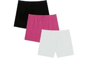 Jeayita Radlerhose Kinder Mädchen Kurze Hosen Mädchen Sporthose Turnhose Sport Shorts Leggings Baumwolle Hose 3 Paar