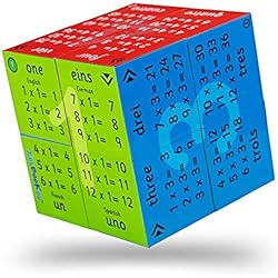 ZooBooKoo Educativo 1 - 12 Tablas de Tiempos Cubebook (Ingl?s, Franc?s, Alem?n y ESPA?OL)