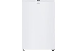 Candy CNOQ2S58EW, Frigorífico Mini con Congelador, AnchoxAlto 54,5 x 85cm, 129L, 2 Estantes, 3 Balconeras, 1 Cajón, Control Mecánico de la temperatura, Iluminación LED, Altura Ajustable, 37DB, Blanco