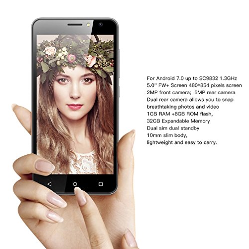 Telephone Portable Debloqu    G One Smartphone 4G    cran   5 Pouces - 8 Go - Android 7 0 - Double SIM - 2200 mAh Batterie - 5 0MP Appareil Photo  - Noir