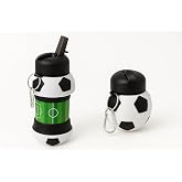 Vios Store Futbol, Basketbol ve Tenis Topu Şeklinde Katlanabilir Matara, 0.5L Silikon Spor Su Şişesi, Taşınabilir ve Hafif (F