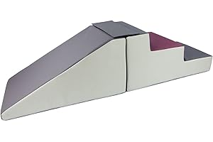 Velinda MIDI slide and stairs, soft play, nursery, soft toys, fun, outdoor, indoor (COLOUR: white, grey, purple)