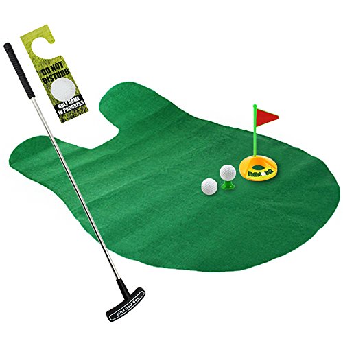 Preisvergleich Produktbild COM-FOUR® 8-teiliges Toilettengolfset, mit Golfschläger 62 cm