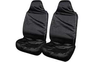 EIHI 2 Pièces Protection Siege Voiture, Housse Voiture Siege, Protege Siege Voiture, Housse pour Siège De Voiture - Modèle Universel - Protection Siège Tissu Étanche avec 1 Sac De Rangement(Noir)